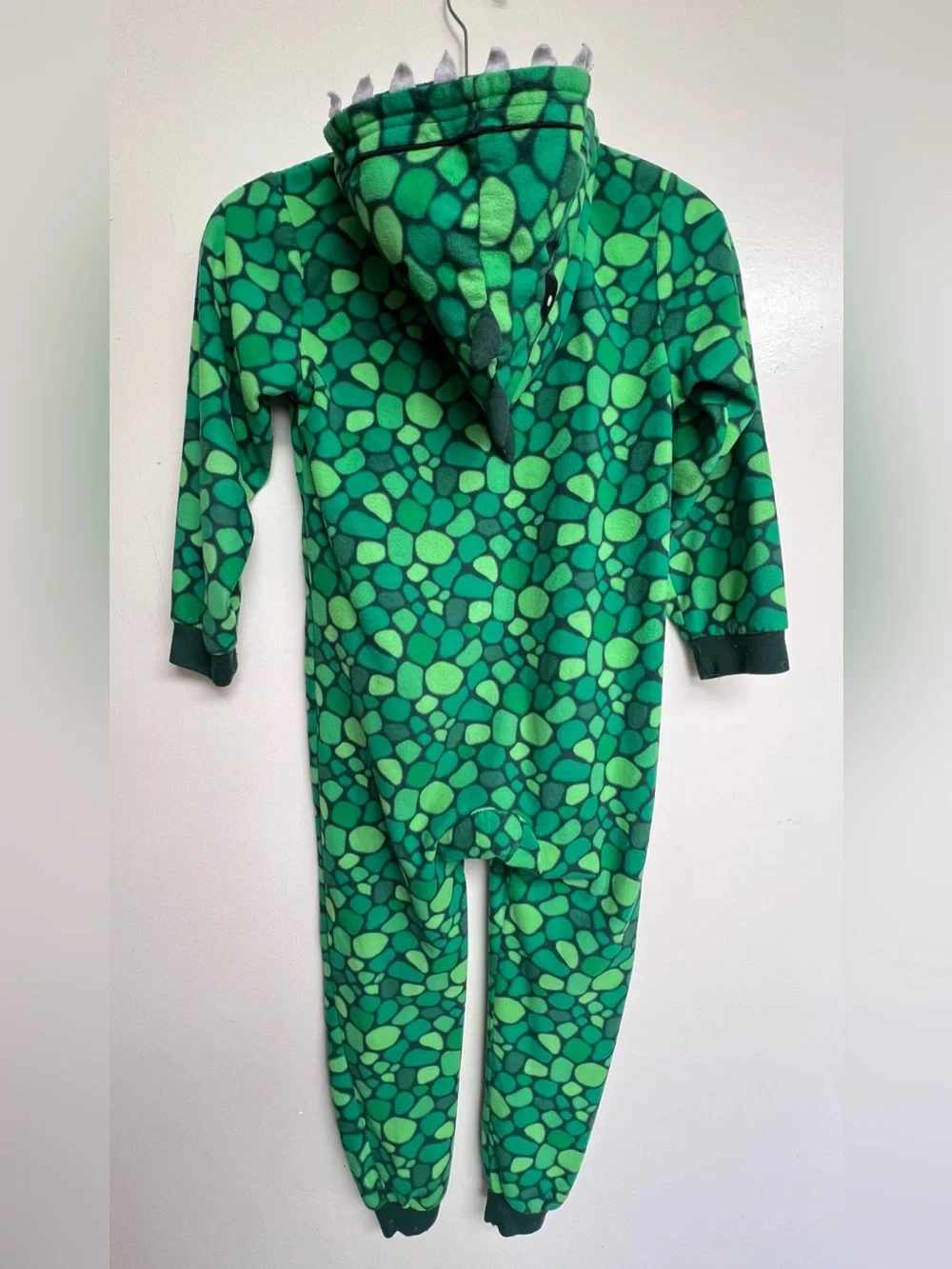 The Children's Place Green Pebble-Print Hooded Fleece Footie